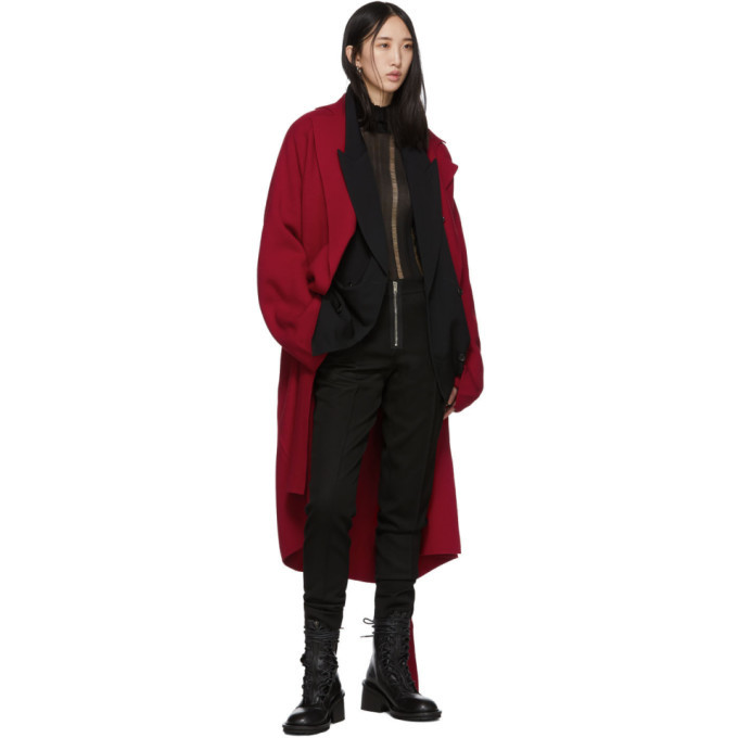 Yang Li Black Slim Exposed Zip Trousers