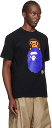 BAPE Black Ink Camo Milo On Ape Head T-Shirt
