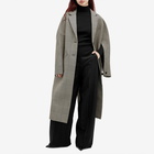 Courrèges Women's Long Coat in Sand/Mud Brown