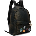 We11done Brown Fur Printed Backpack