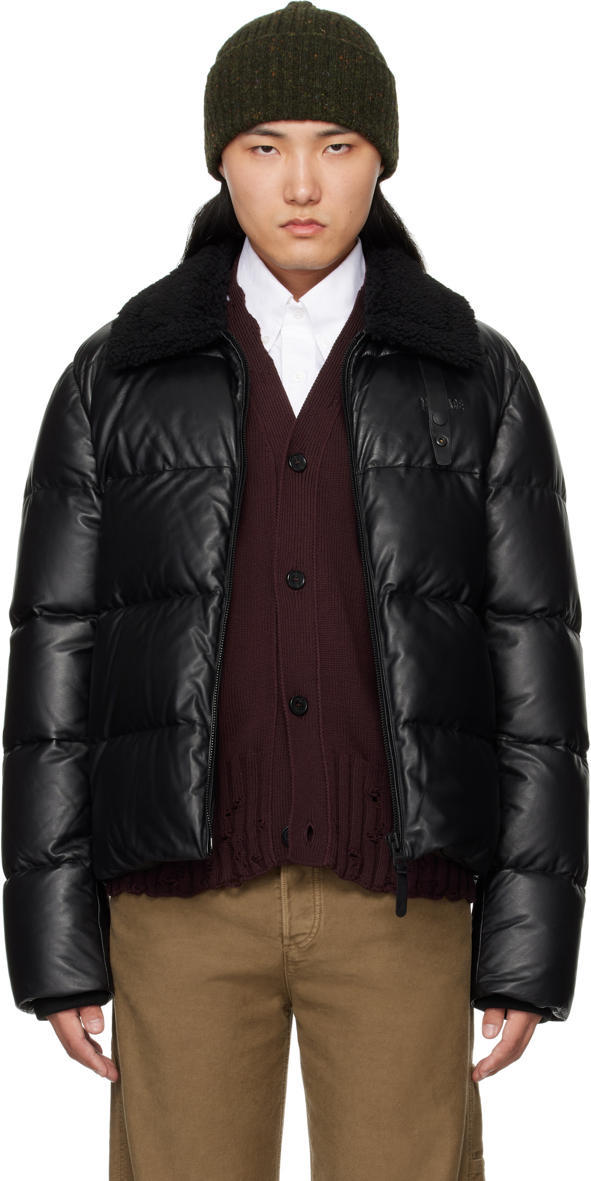 MACKAGE Black Kyrie Down Leather Jacket