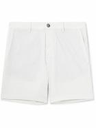 Club Monaco - Baxter Slim-Fit Straight-Leg Striped Linen-Blend Shorts - White