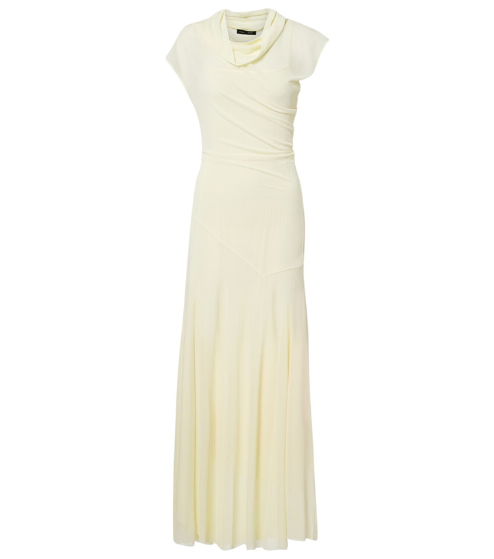 rose gold and peach dress Proenza Schouler Yellow Maxi Dress with Long Shoulder Drawstring Asymm –  Sellier main image 1