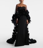 Jenny Packham Ruffled caped gown