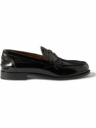 Christian Louboutin - Patent-Leather Penny Loafers - Black