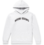 Noon Goons - Logo-Print Fleece-Back Cotton-Jersey Hoodie - Men - Light gray