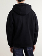 LOEWE - Anagram-Embroidered Cotton-Jersey Zip-Up Hoodie - Black