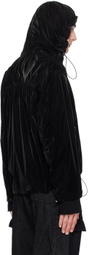 Youth Black Shirring Jacket