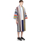 Homme Plisse Issey Miyake Multicolor Striped Coat