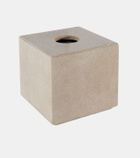 Michaël Verheyden Niez Cube suede and wooden tissue box