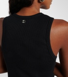 Rabanne Embellished cotton-blend tank top