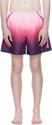 Casablanca Pink Gradient Printed Swim Shorts