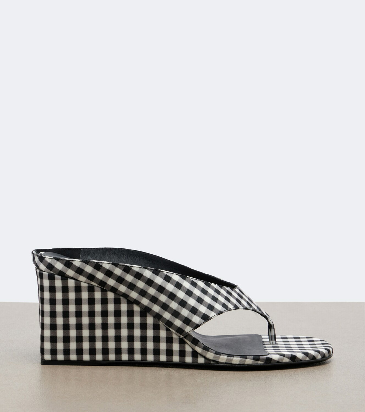 Alaïa Cube gingham wedge sandals