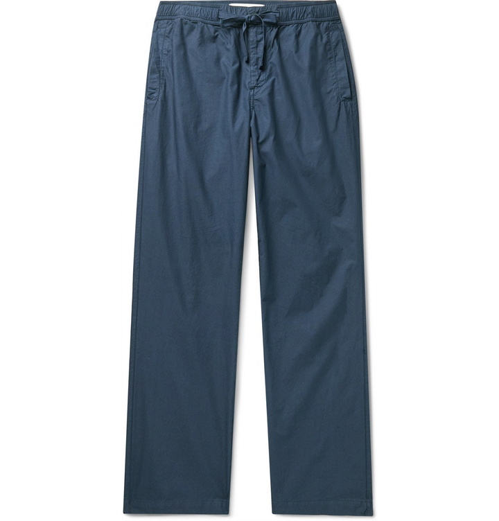 Photo: Orlebar Brown - Cothay Cotton-Poplin Drawstring Trousers - Blue