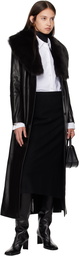 Nour Hammour Brown Dakota Leather Coat