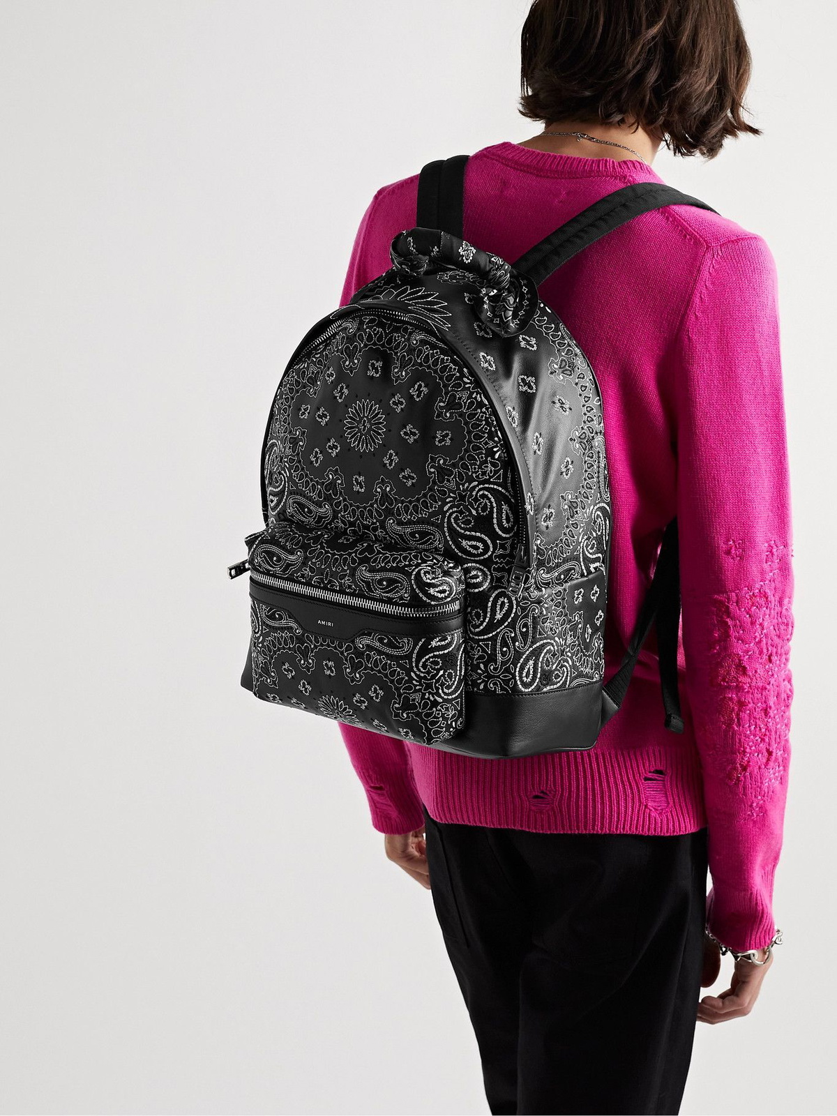 AMIRI - Embroidered Leather Backpack Amiri