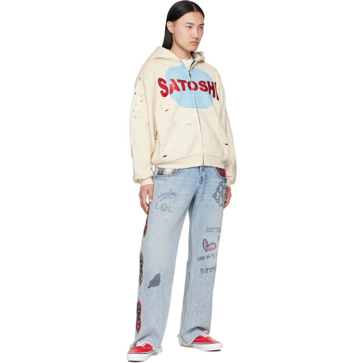 Satoshi Nakamoto Off-White Motoslug Zip Hoodie