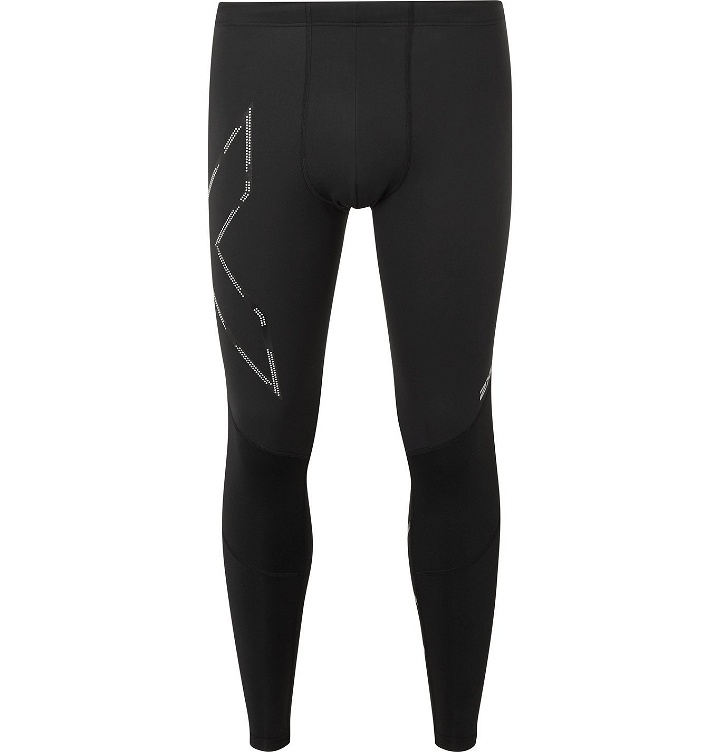 Photo: 2XU - Wind Defence Compression Running Tights - Black
