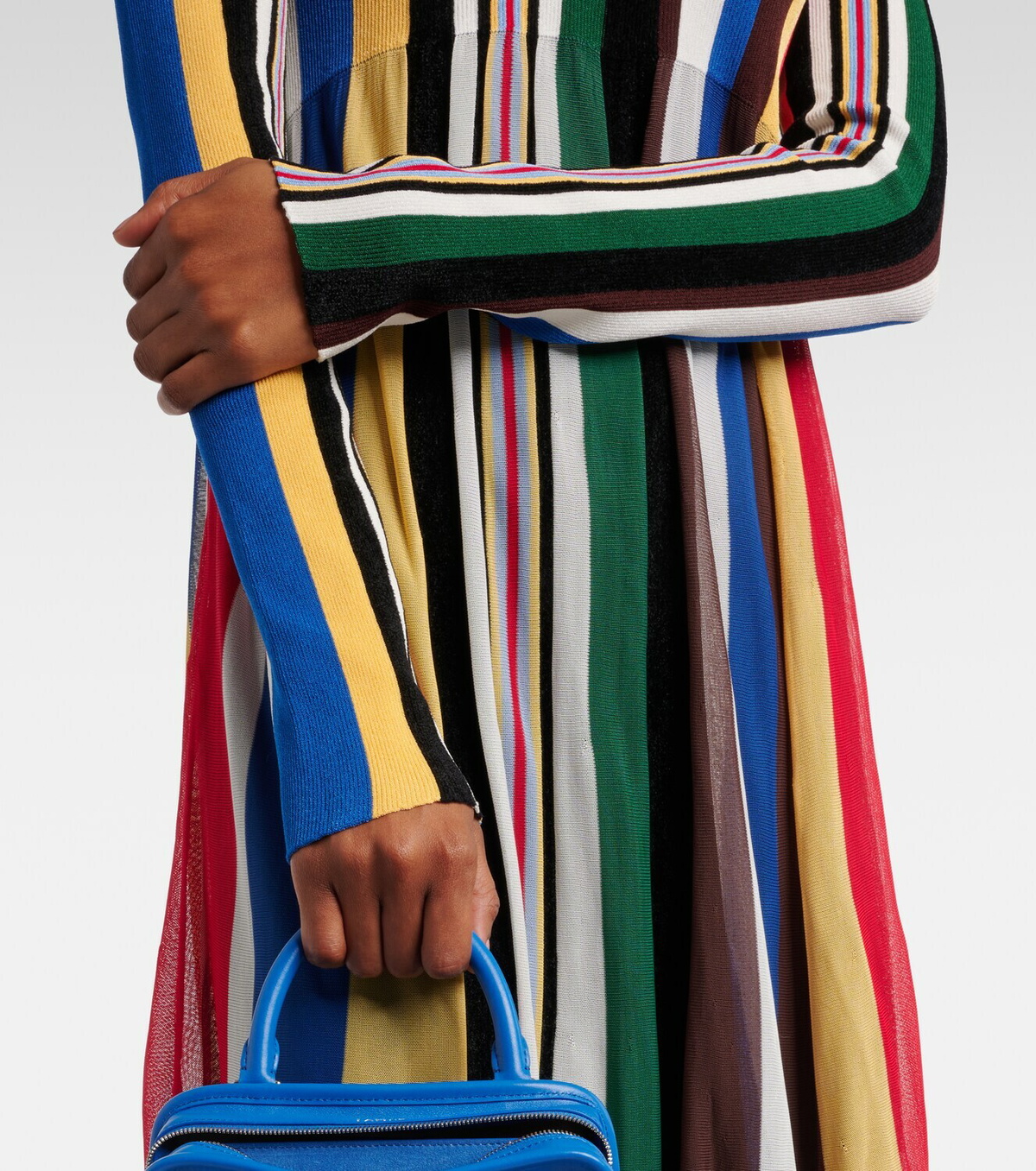 Loewe Ribbed-knit striped maxi dress