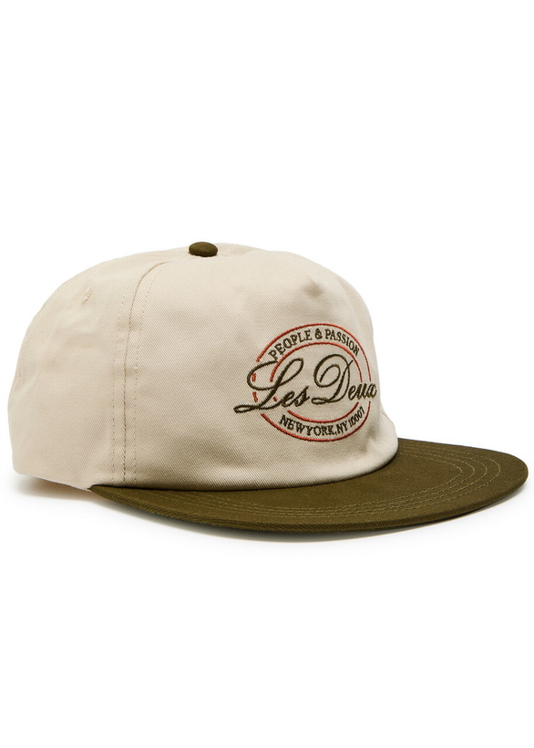 Photo: Les Deux Glen Embroidered Twill cap - Ivory - One Size
