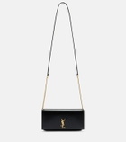 Saint Laurent Cassandre leather phone pouch