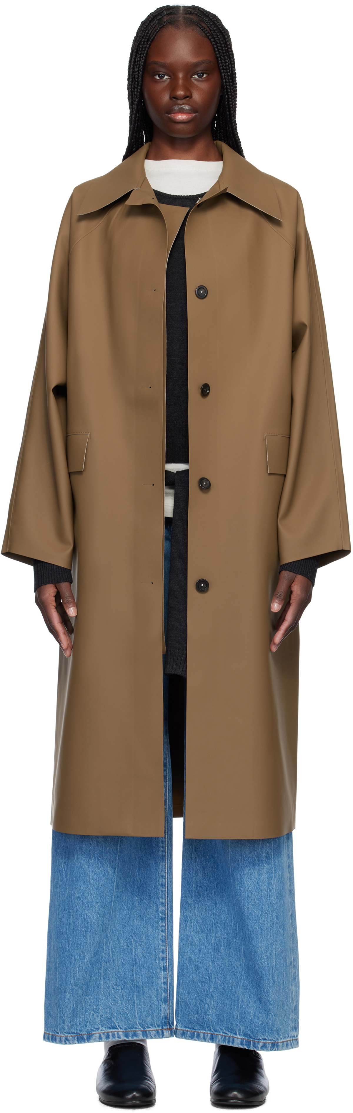 KASSL Editions Brown Original Below Rubber Coat