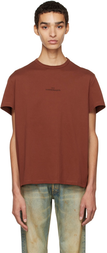 Photo: Maison Margiela Brown Embroidered T-Shirt