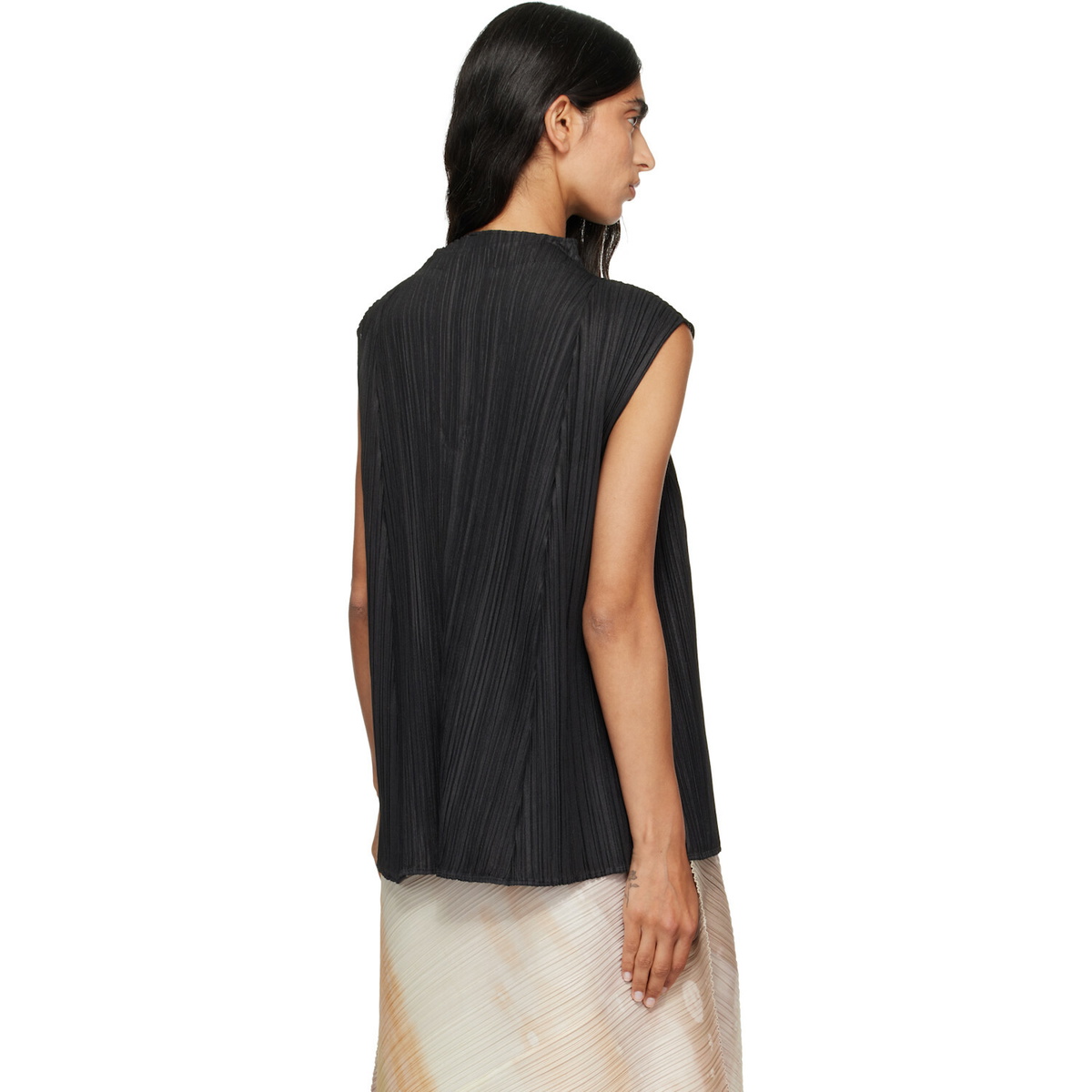 PLEATS PLEASE ISSEY MIYAKE Black Mellow Pleats Top