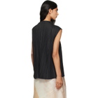 PLEATS PLEASE ISSEY MIYAKE Black Mellow Pleats Top