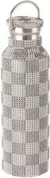 Collina Strada SSENSE Exclusive Black & White Check Rhinestone Water Bottle, 24 oz