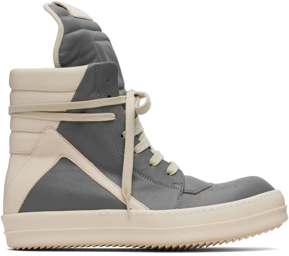 Rick Owens Gray Hollywood Mega Geobasket Sneakers Rick Owens