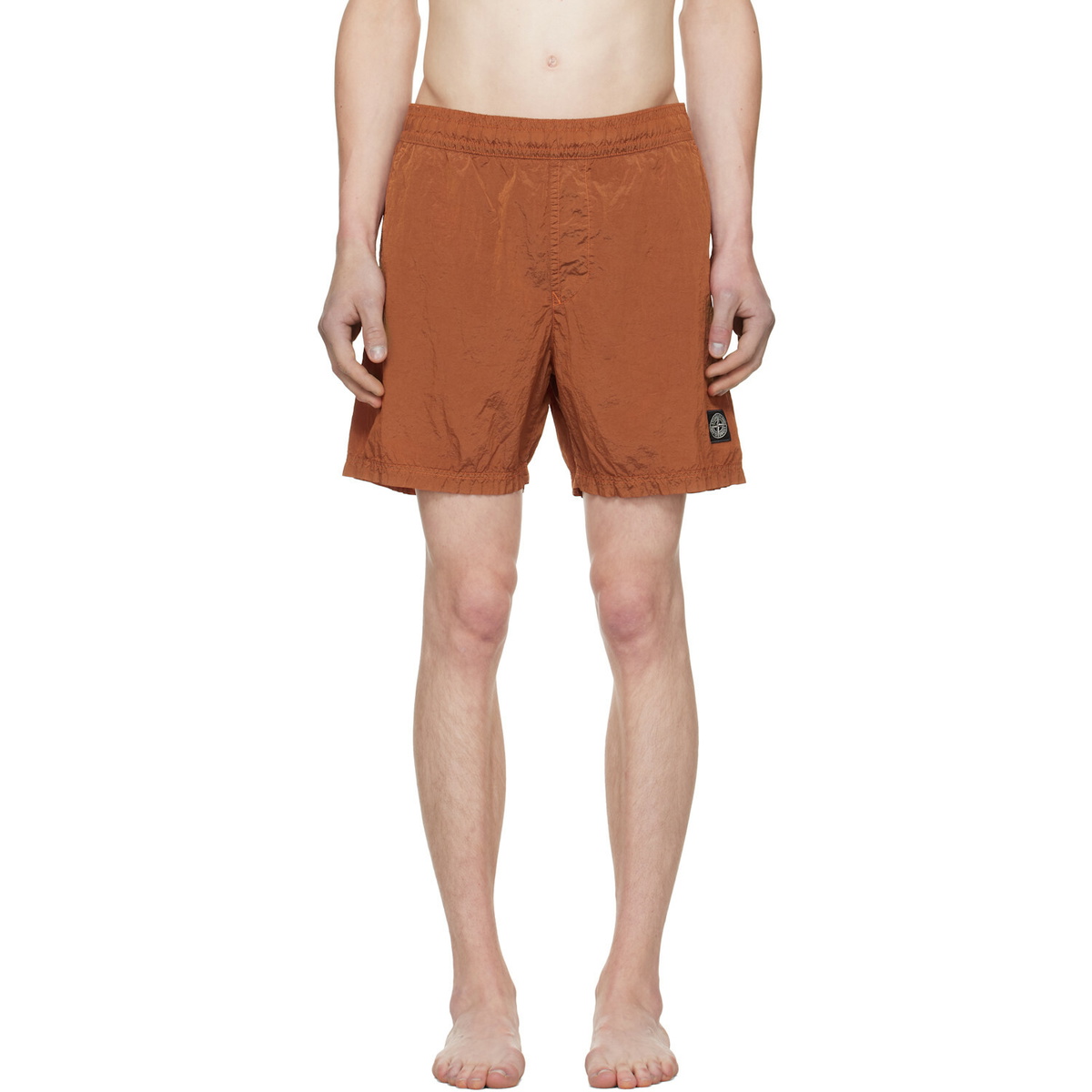 Stone Island Orange B100004 Nylon Metal Econyl Swim Shorts