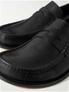 LOEWE - Campo Leather Penny Loafers - Black