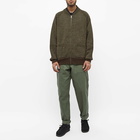 MHL by Margaret Howell Men's MHL. by Margaret Howell Knitted Bomber Jacket Cardigan in Green/Brown