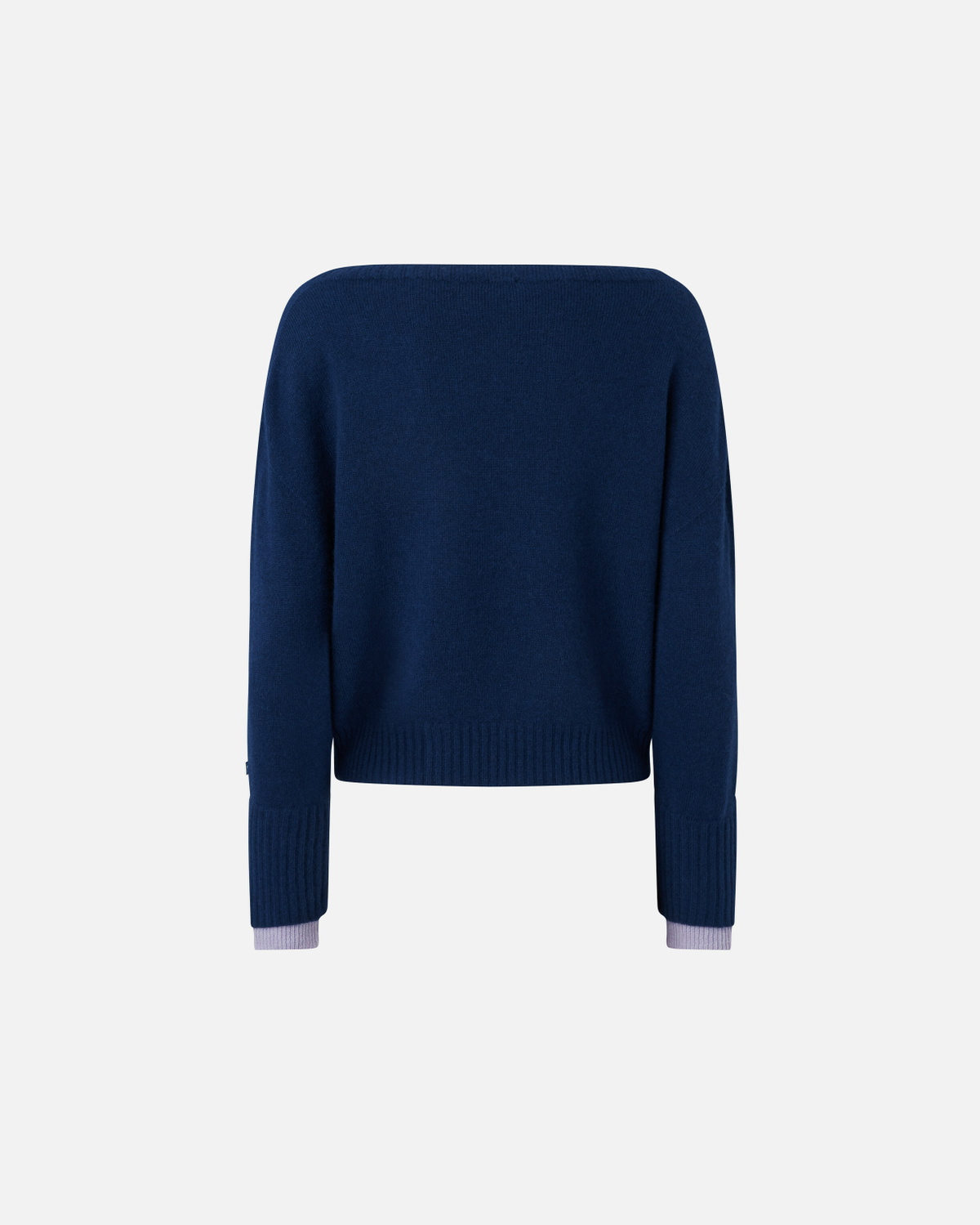 Brushed Contrast Boat Neck Sweater - Pink/Punch main image 0