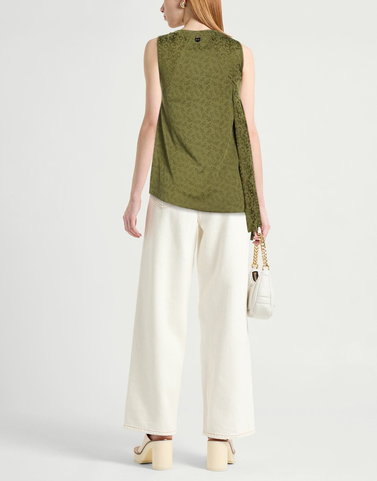 High Womens Top Military in Green