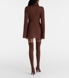 Aya Muse Belted semi-sheer minidress