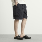 A Kind of Guise Men's Quito Pleated Tech Shorts in Black Panther
