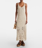 Brunello Cucinelli Dazzling Water Lillies knitted midi dress