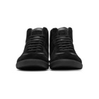 Maison Margiela Black Replica Mid-Top Sneakers