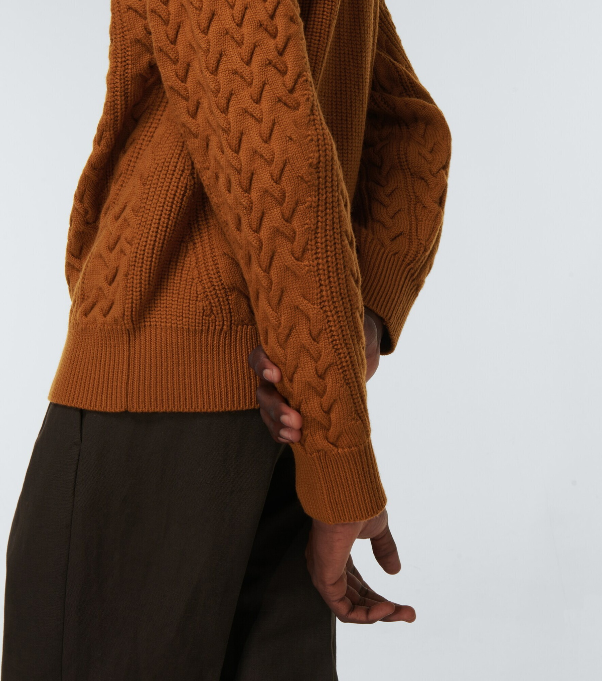 Zegna - Cable-knit turtleneck wool sweater