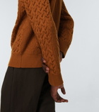 Zegna - Cable-knit turtleneck wool sweater