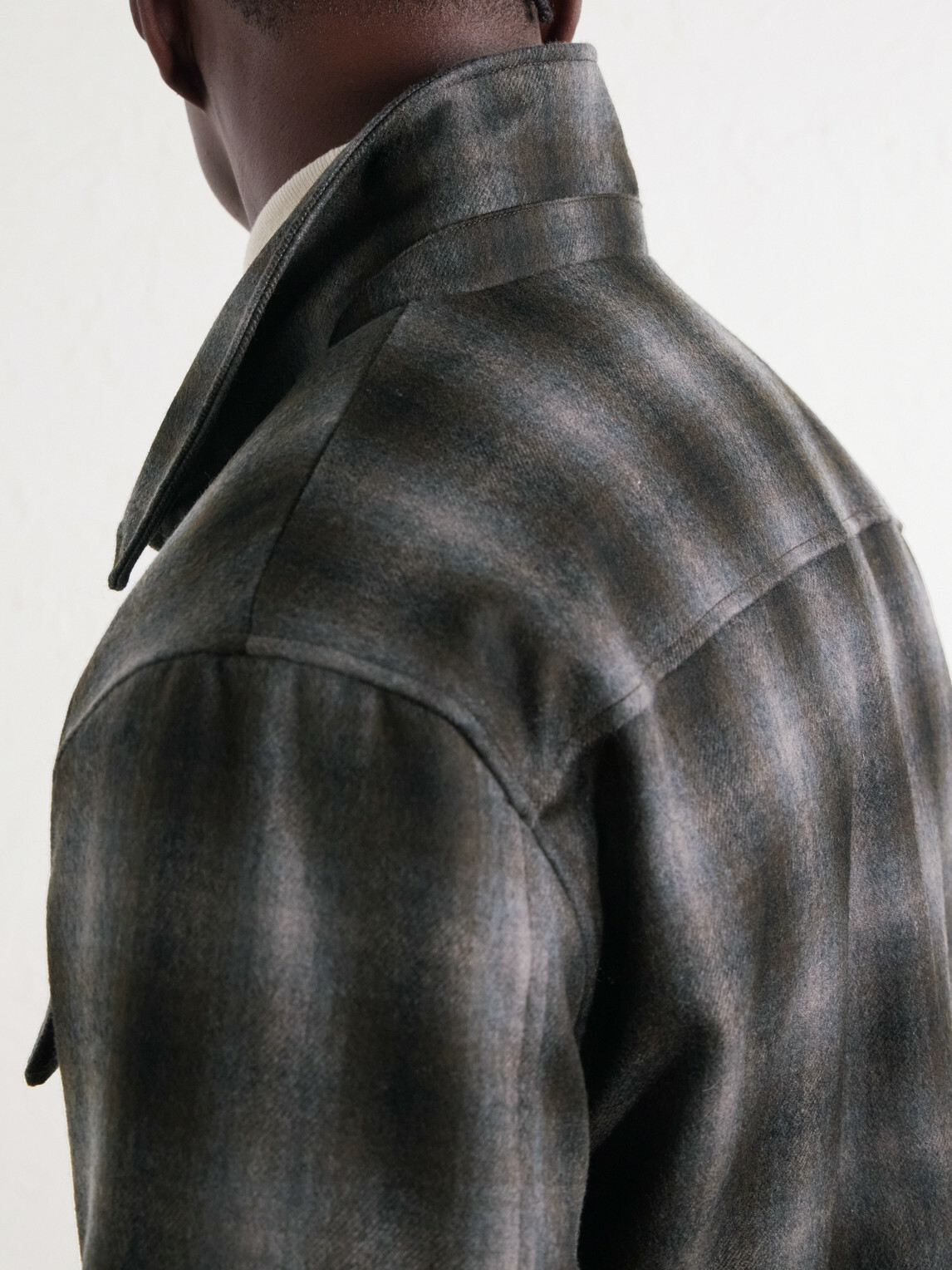 Mr P. - Checked Virgin Wool Zip-Up Jacket - Brown