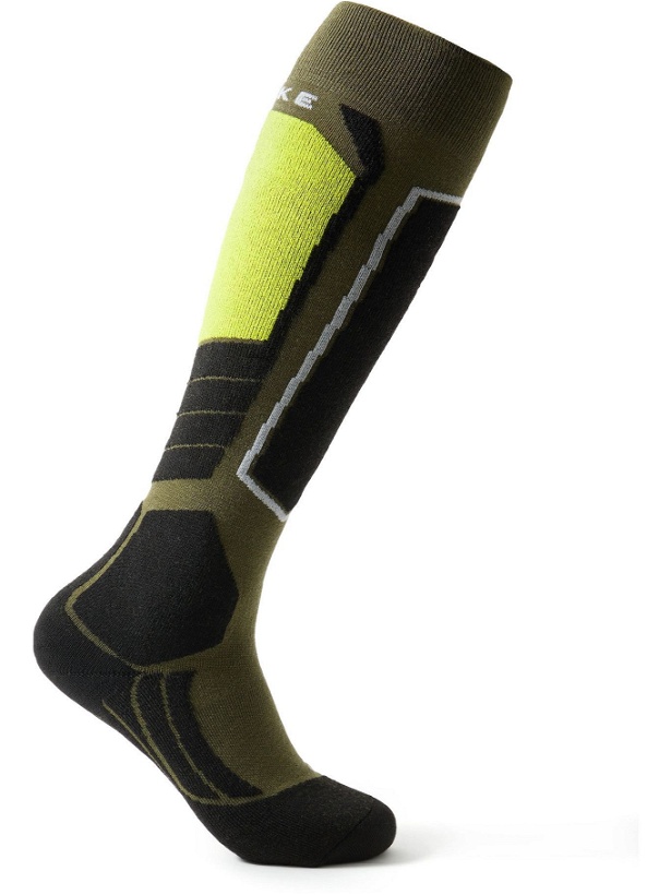 Photo: Falke Ergonomic Sport System - SK2 Stretch-Knit Ski Socks - Gray