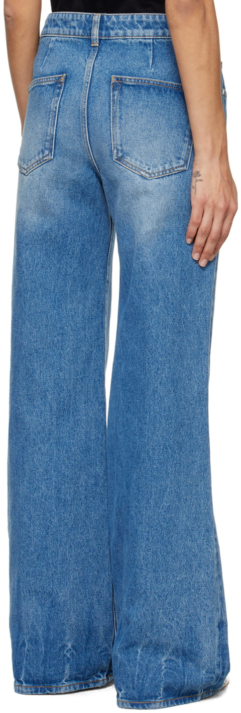 Rabanne Blue Embellished Jeans Paco Rabanne