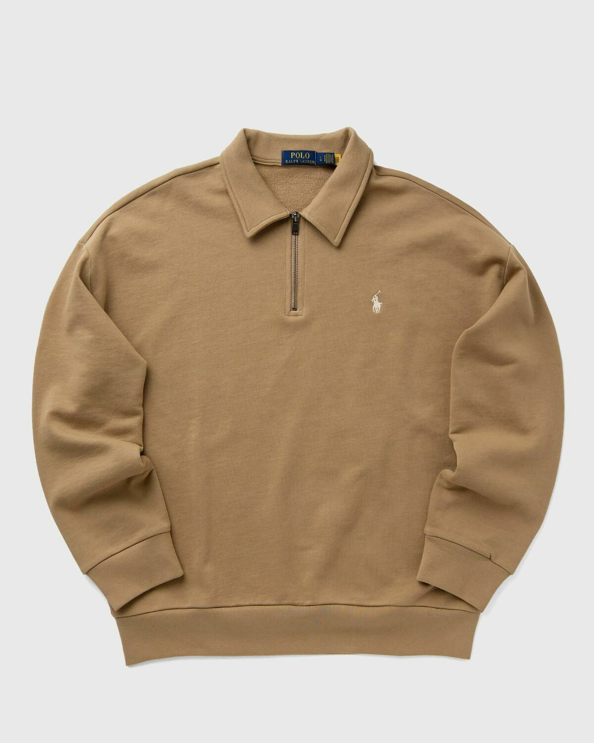 Polo Ralph Lauren HALF ZIP Brown Mens Half-Zip Polo Ralph Lauren