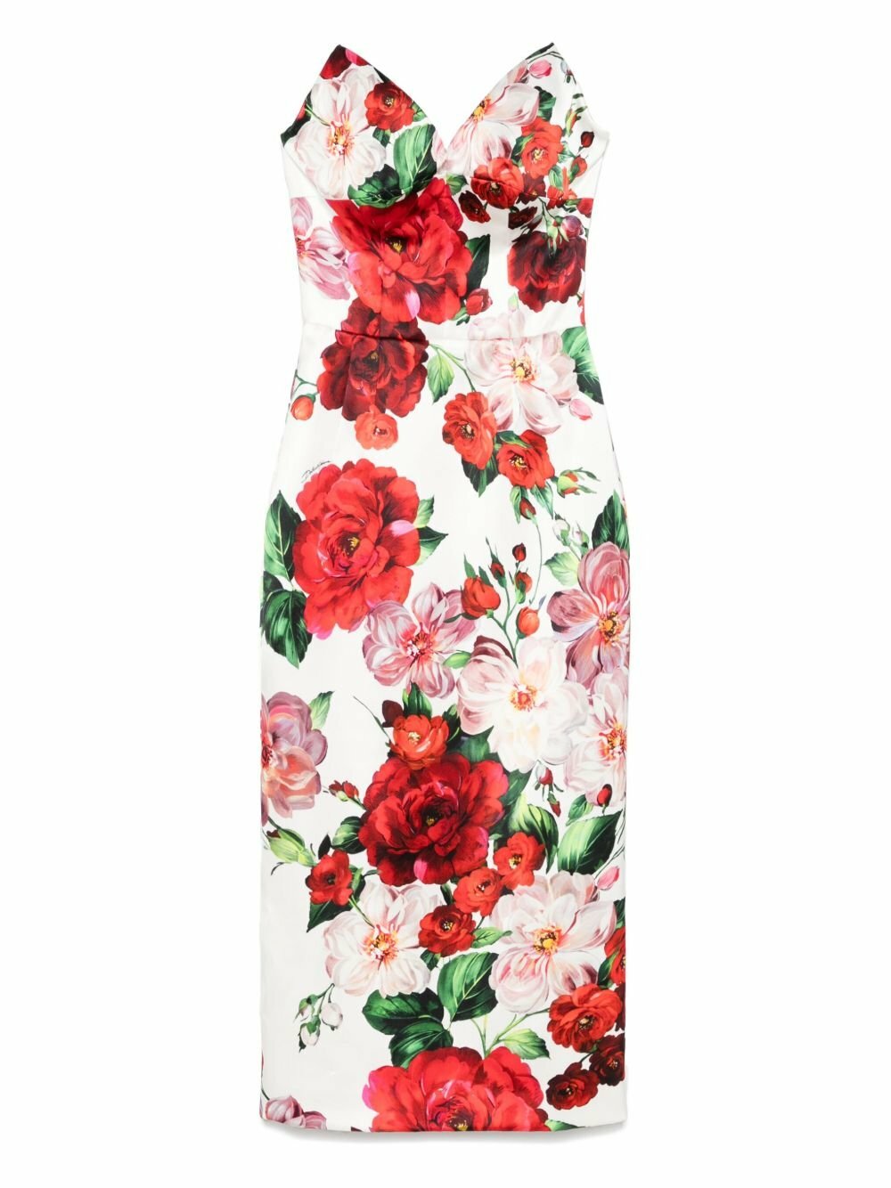Dolce & Gabbana Rose-Print Midi Dress Dolce & Gabbana