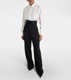 Alexander McQueen High-rise wool wide-leg pants