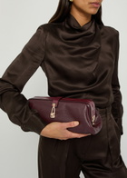 Gabriela Hearst Paola Grained Leather Clutch - Bordeaux - One Size