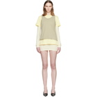 WARDROBE.NYC Beige & Yellow Layered Minidress Set
